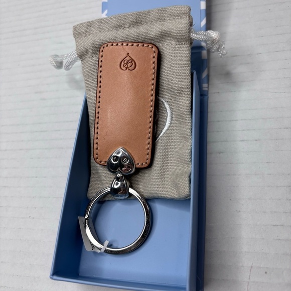 New BRIGHTON Peace Tan Leather Key Fob - Picture 5 of 6